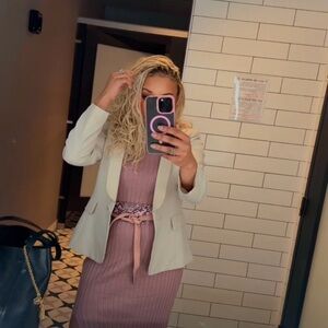 Stylish Cream Blazer- Bx90825